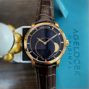 Đồng Hồ Agelocer Moon Phases 6406D2 Nam Chính Hãng Dây Da 40mm (2)