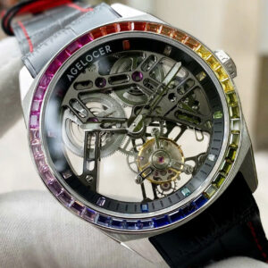 Đồng Hồ Agelocer Tourbillon 9101K4 Skeleton Chính Hãng Nam 42mm (1)