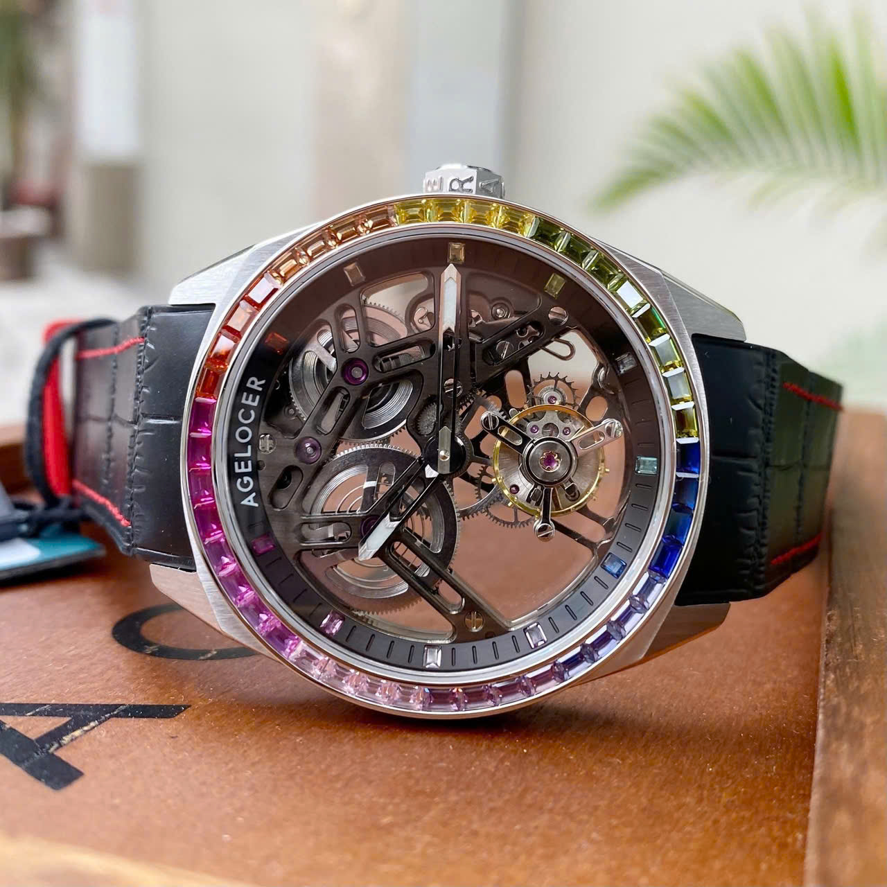 Đồng Hồ Agelocer Tourbillon 9101K4 Skeleton Chính Hãng Nam 42mm (1)