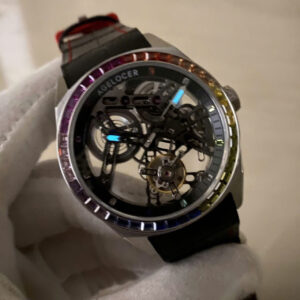 Đồng Hồ Agelocer Tourbillon 9101K4 Skeleton Chính Hãng Nam 42mm (8)