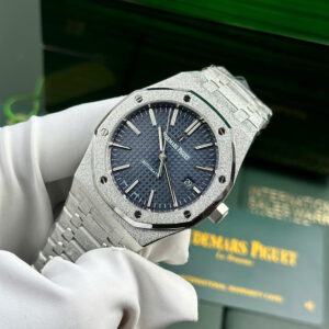 Đồng Hồ Audemars Piguet Royal Oak 15410 Frosted Mặt Xanh Dương Xưởng APS 41mm (9)