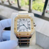 Đồng Hồ Cartier Automatic Nhật Santos Demi Gold Đính Đá Dây Thép 40mm (7)