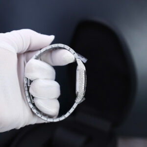 Đồng Hồ Cartier Santos Đính Full Đá Moissanite Hong Kong Nữ Chế Tác (10)