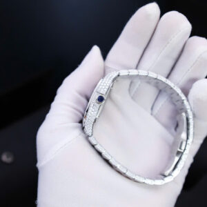 Đồng Hồ Cartier Santos Đính Full Đá Moissanite Hong Kong Nữ Chế Tác (10)