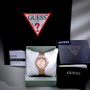 Đồng Hồ Guess Rumour GW0613L3 Nữ Dây Kim Loại Màu Vàng Hồng Mặt Số Tròn 34mm (3)