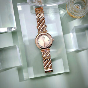 Đồng Hồ Guess Rumour GW0613L3 Nữ Dây Kim Loại Màu Vàng Hồng Mặt Số Tròn 34mm (3)