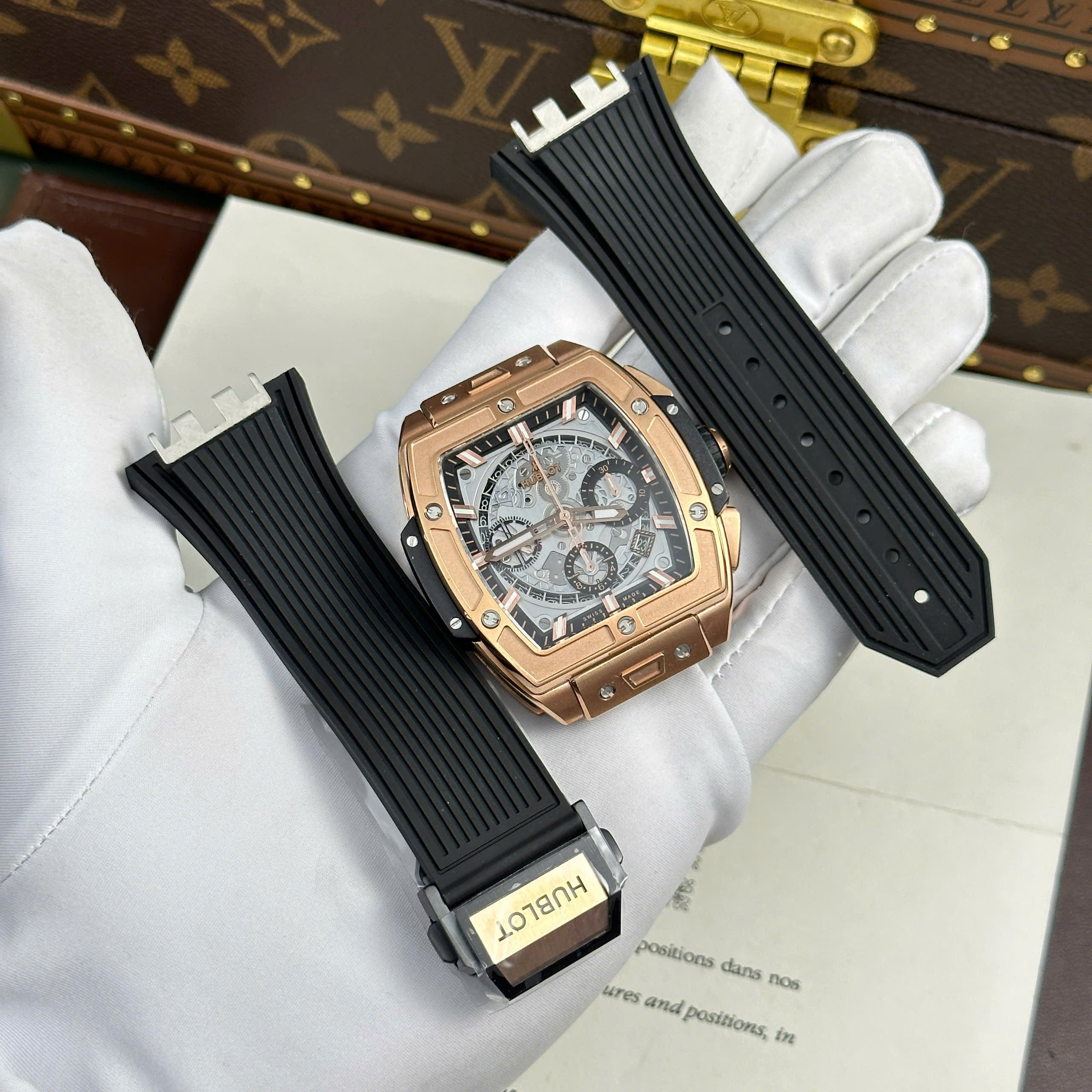 Đồng Hồ Hublot Spirit Of Big Bang King Gold Rep 11 Cao Cấp Nhất Xưởng BBF 42mm (1)`