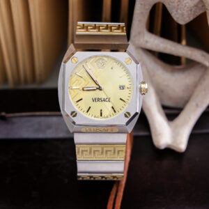 Đồng Hồ Nam Versace Antares Demi Nam Dây Kim Loại Mặt Vàng Like Auth 41x44mm (9)