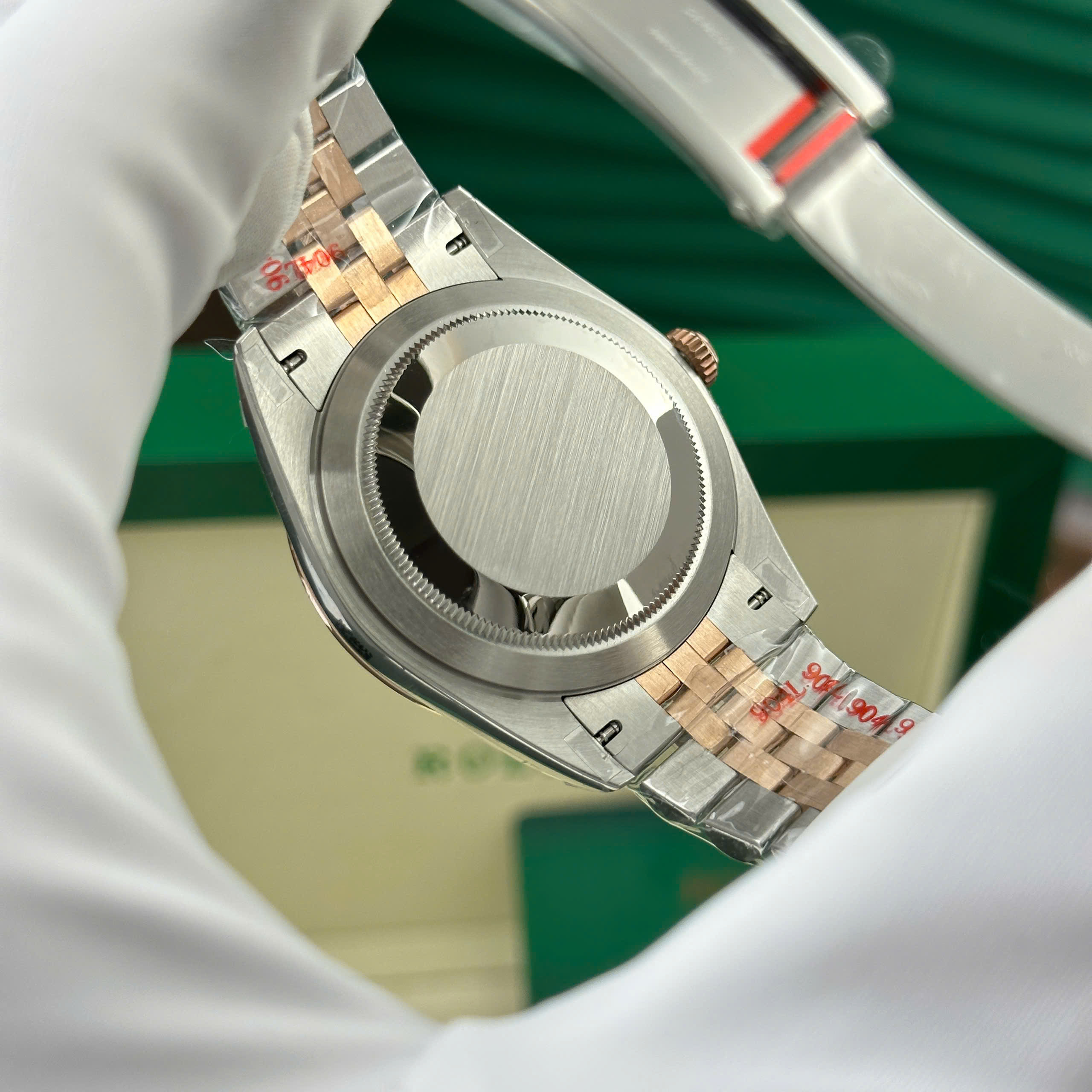 Đồng Hồ Rolex DateJust 126331-0020 Bọc Vàng Thật Mặt Xám Gấp Nếp GM V5 41mm (5)