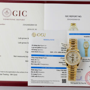Đồng Hồ Rolex Day-Date 228348RBR Chế Tác Bọc Vàng Mặt Số Đính Đá Moissanite 40mm (8)