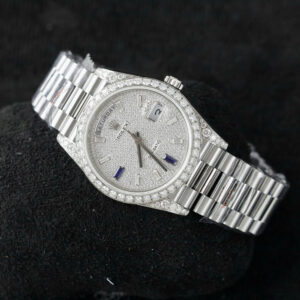Đồng Hồ Rolex Day-Date M228349RBR-0036 Đính Đá Moissanite Hong Kong GMF 40mm (1)