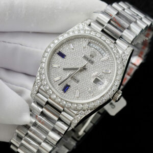 Đồng Hồ Rolex Day-Date M228349RBR-0036 Đính Đá Moissanite Hong Kong GMF 40mm (1)