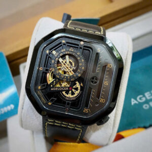 Đồng Hồ Agelocer BigBang 5803J3 Nam Dây Da Màu Đen MẶt Vuông Chính Hãng 44mm (6)