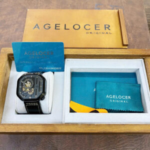 Đồng Hồ Agelocer BigBang 5803J3 Nam Dây Da Màu Đen MẶt Vuông Chính Hãng 44mm (6)
