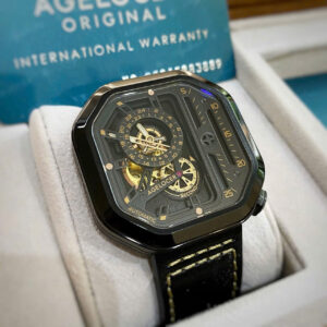 Đồng Hồ Agelocer BigBang 5803J3 Nam Dây Da Màu Đen MẶt Vuông Chính Hãng 44mm (6)