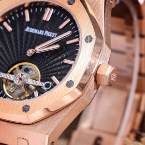 Đồng Hồ Audemars Piguet Fake Cao Cấp Máy Cơ Nhật Mặt Số Đen 41mm (1)