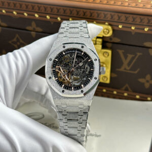 Đồng Hồ Audemars Piguet Royal Oak 15407 Frosted Skeleton Nhà Máy THB Replica 41mm (5)