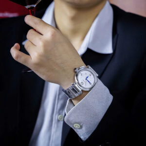 Đồng Hồ Cartier Pasha de Cartier Fake Máy Pin Nhật Giá Rẻ 41mm (2)