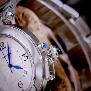 Đồng Hồ Cartier Pasha de Cartier Fake Máy Pin Nhật Giá Rẻ 41mm (2)