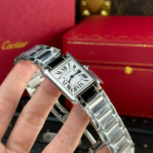 Đồng Hồ Cartier Tank Must Large Replica Mặt Chữ Nhật Dây Thép AF 25mm (2)