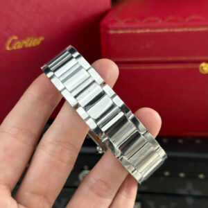 Đồng Hồ Cartier Tank Must Large Replica Mặt Chữ Nhật Dây Thép AF 25mm (2)
