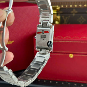 Đồng Hồ Cartier Tank Must Large Replica Mặt Chữ Nhật Dây Thép AF 25mm (2)