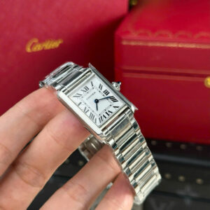 Đồng Hồ Cartier Tank Must Small Replica Mặt Chữ Nhật Máy Pin 22mm (11)