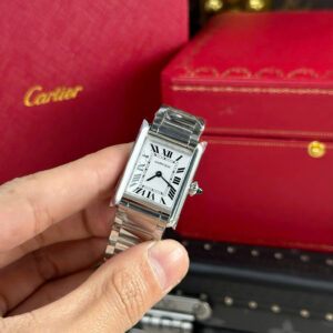 Đồng Hồ Cartier Tank Must Small Replica Mặt Chữ Nhật Máy Pin 22mm (11)