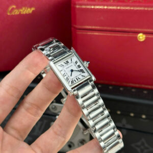 Đồng Hồ Cartier Tank Must Small Replica Mặt Chữ Nhật Máy Pin 22mm (11)