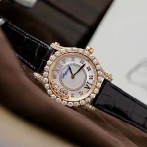 Đồng Hồ Chopard Happy Diamonds Bọc Vàng 18K Đính Kim Cương Moissanite 36mm (1)