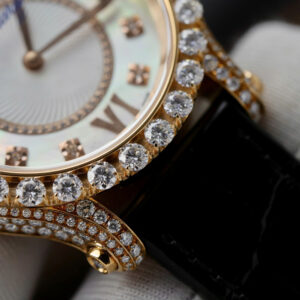 Đồng Hồ Chopard Happy Diamonds Bọc Vàng 18K Đính Kim Cương Moissanite 36mm (1)