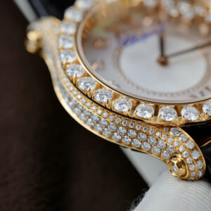 Đồng Hồ Chopard Happy Diamonds Bọc Vàng 18K Đính Kim Cương Moissanite 36mm (1)