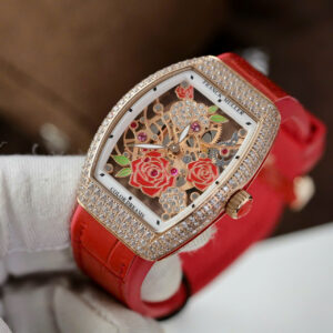 Đồng Hồ Franck Muller V32 Skeleton Mặt Số Hoa Lá Replica Nhà Máy ABF 36mm (1)