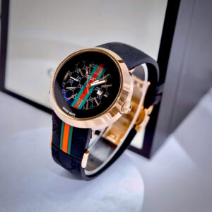 Đồng Hồ Gucci Like Auth Dây Cao Su Màu Đen Size Uniex Nam Nữ 40mm (4)