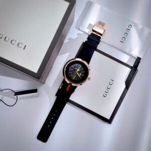 Đồng Hồ Gucci Like Auth Dây Cao Su Màu Đen Size Uniex Nam Nữ 40mm (4)