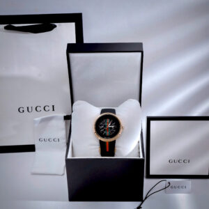 Đồng Hồ Gucci Like Auth Dây Cao Su Màu Đen Size Uniex Nam Nữ 40mm (5)