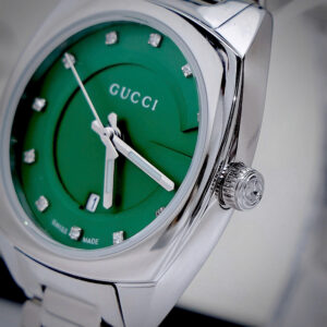 Đồng Hồ Gucci Nữ Siêu Cấp Mặt Xanh Ngọc Lục Bảo Dây Kim Loại 29mm (1)