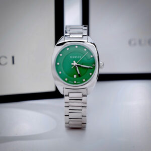 Đồng Hồ Gucci Nữ Siêu Cấp Mặt Xanh Ngọc Lục Bảo Dây Kim Loại 29mm (1)