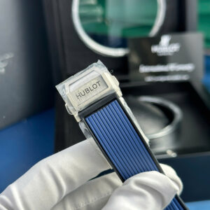 Đồng Hồ Hublot Big Bang Unico Titanium Viền Gốm Xanh Replica Xưởng BBF 42mm (7)