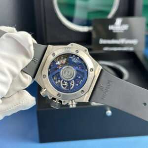 Đồng Hồ Hublot Big Bang Unico Titanium Viền Gốm Xanh Replica Xưởng BBF 42mm (7)