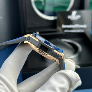 Đồng Hồ Hublot Big Bang Unico Viền Gốm Xanh Replica Nhà Máy BBF 42mm (2)