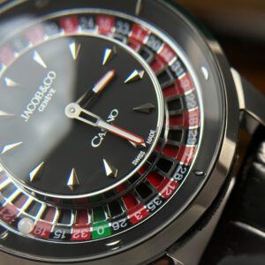 Đồng Hồ Jacob & Co Casino Roulette Nam Dây Da Màu Đen Replica 11 44mm (1)