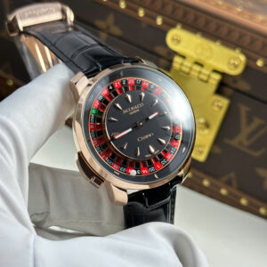 Đồng Hồ Jacob & Co Casino Roulette Replica 11 Nam Dây Da Đen 44mm (9)