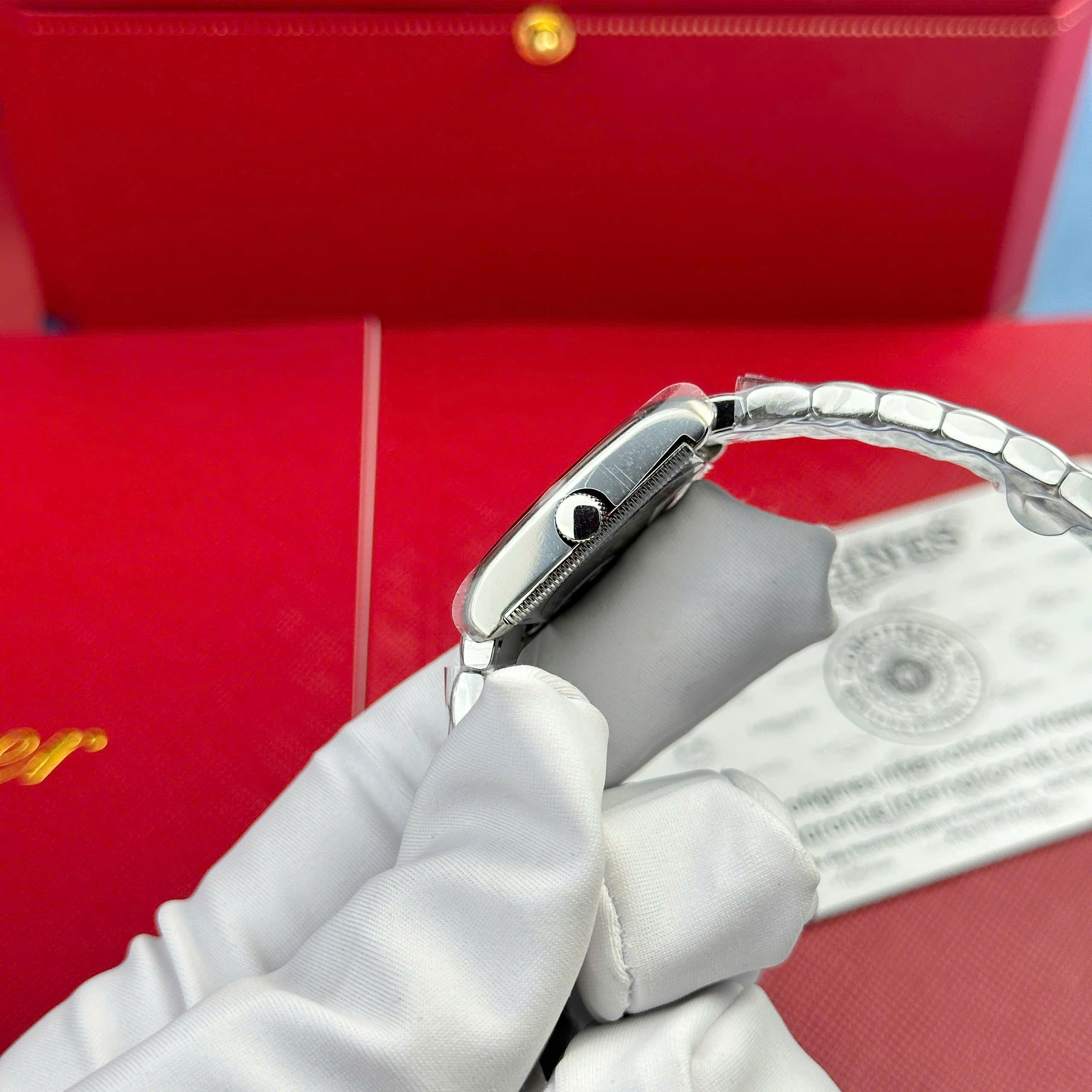 Đồng Hồ Longines Mini DolceVita Nữ Dây Kim Loại Mặt Chữ Nhật Xưởng AF 22x29mm (2)