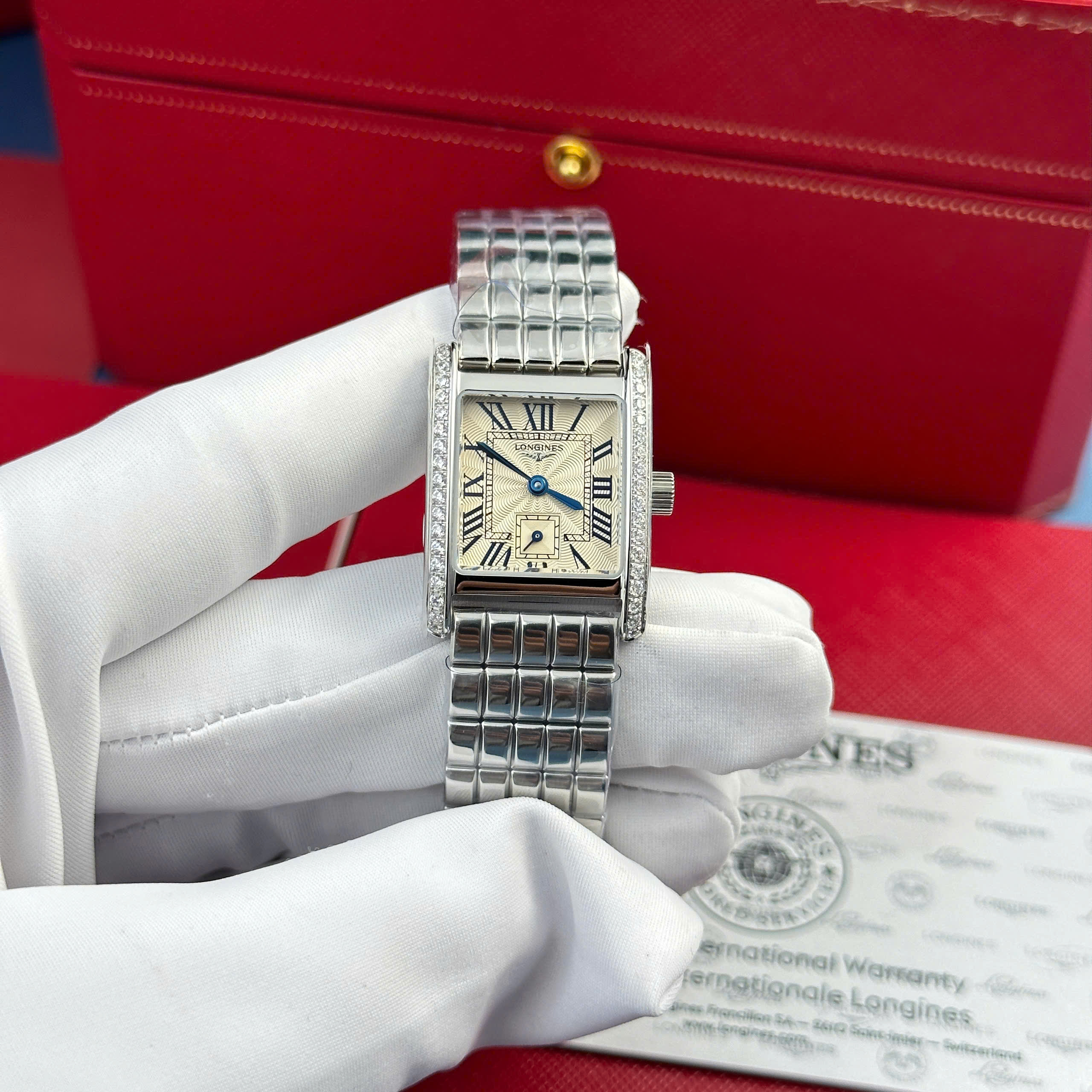 Đồng Hồ Longines Mini DolceVita Nữ Đính Đá Dây Kim Loại Xưởng AF 22x29mm (1)