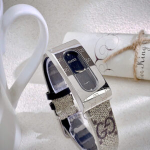 Đồng Hồ Nữ Gucci Sterling Mặt Chữ Nhật Dây Da Siêu Cấp Máy Pin 20x42mm (6)