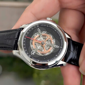 Đồng Hồ Oblvlo DK-STA-YSB Cơ Lộ Máy Chính Hãng Màu Đen 42mm (1)
