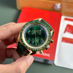 Đồng Hồ Omega SpeedMaster MoonWatch Màu Xanh Lá Rep 11 Nhà Máy RM 42mm (8)