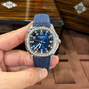 Đồng Hồ Patek Philippe Aquanaut 5168G Replica Đính Đá Mặt Xanh Blue 42mm (2)