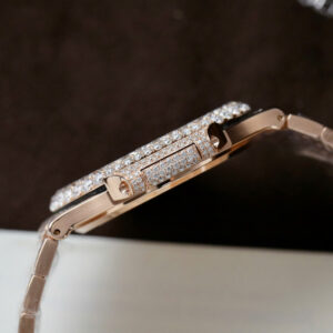 Đồng Hồ Patek Philippe Nautilus 5711 Bọc Vàng Đính Full Đá Moissanite Chế Tác 40mm (8)